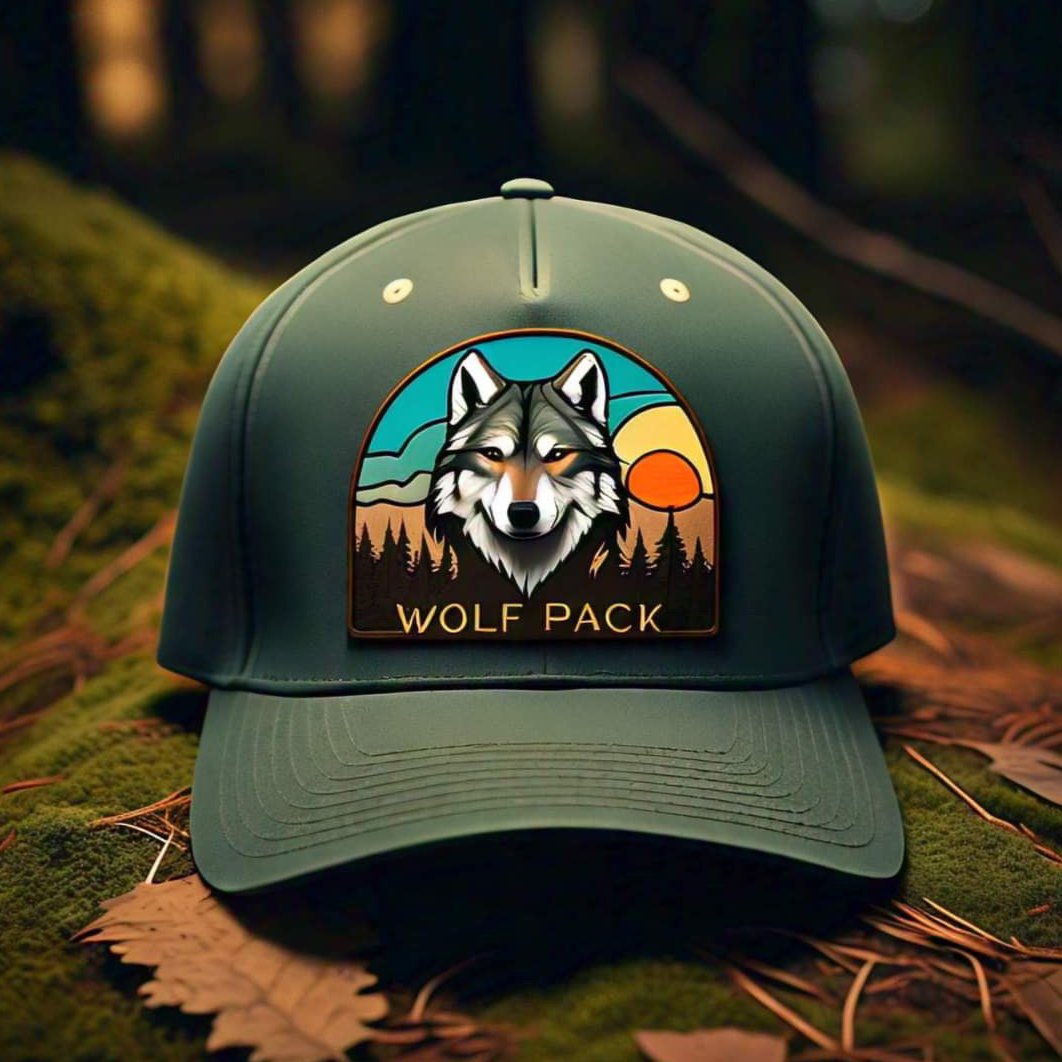 Hats-Nature & Animals.14: Wolf Pack - Global Warming Warrior Wear, "S.P.C." A Social Purpose Corporation  