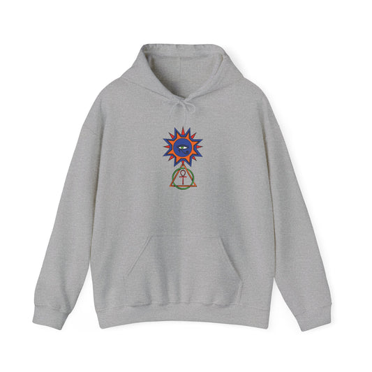 AMAZON APPAREL COMPANY: Egyptian Sun-Peace-Love-Unity-Hoodie - Global Warming Warrior Wear, "S.P.C." A Social Purpose Corporation  