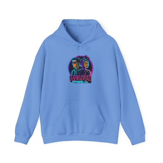 AMAZON APPAREL COMPANY: NEON COUPLE Logo - Hoodie. 1 - Global Warming Warrior Wear, "S.P.C." A Social Purpose Corporation  