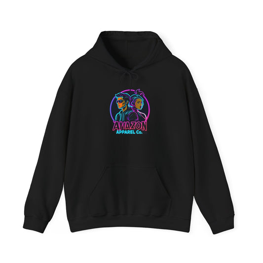 AMAZON APPAREL COMPANY: NEON COUPLE Logo - Hoodie. 1 - Global Warming Warrior Wear, "S.P.C." A Social Purpose Corporation  