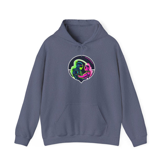 AMAZON APPAREL COMPANY: Neon Couple. 3 - Hoodie - Global Warming Warrior Wear, "S.P.C." A Social Purpose Corporation  