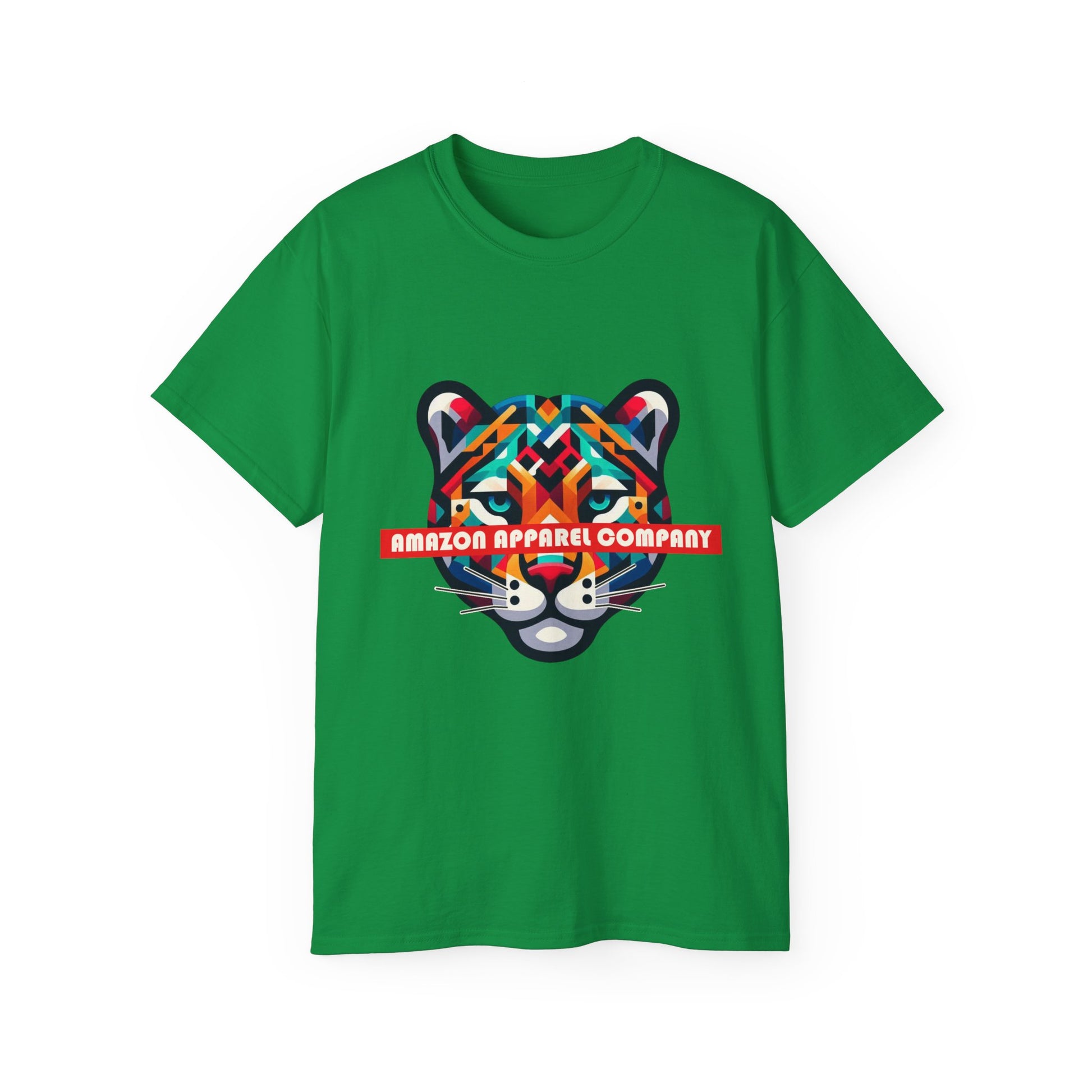 1. AMAZON APPAREL COMPANY - Vibrant JAGUAR Logo on Graphic Tee-Shirts - Global Warming Warrior Wear, "S.P.C." A Social Purpose Corporation  