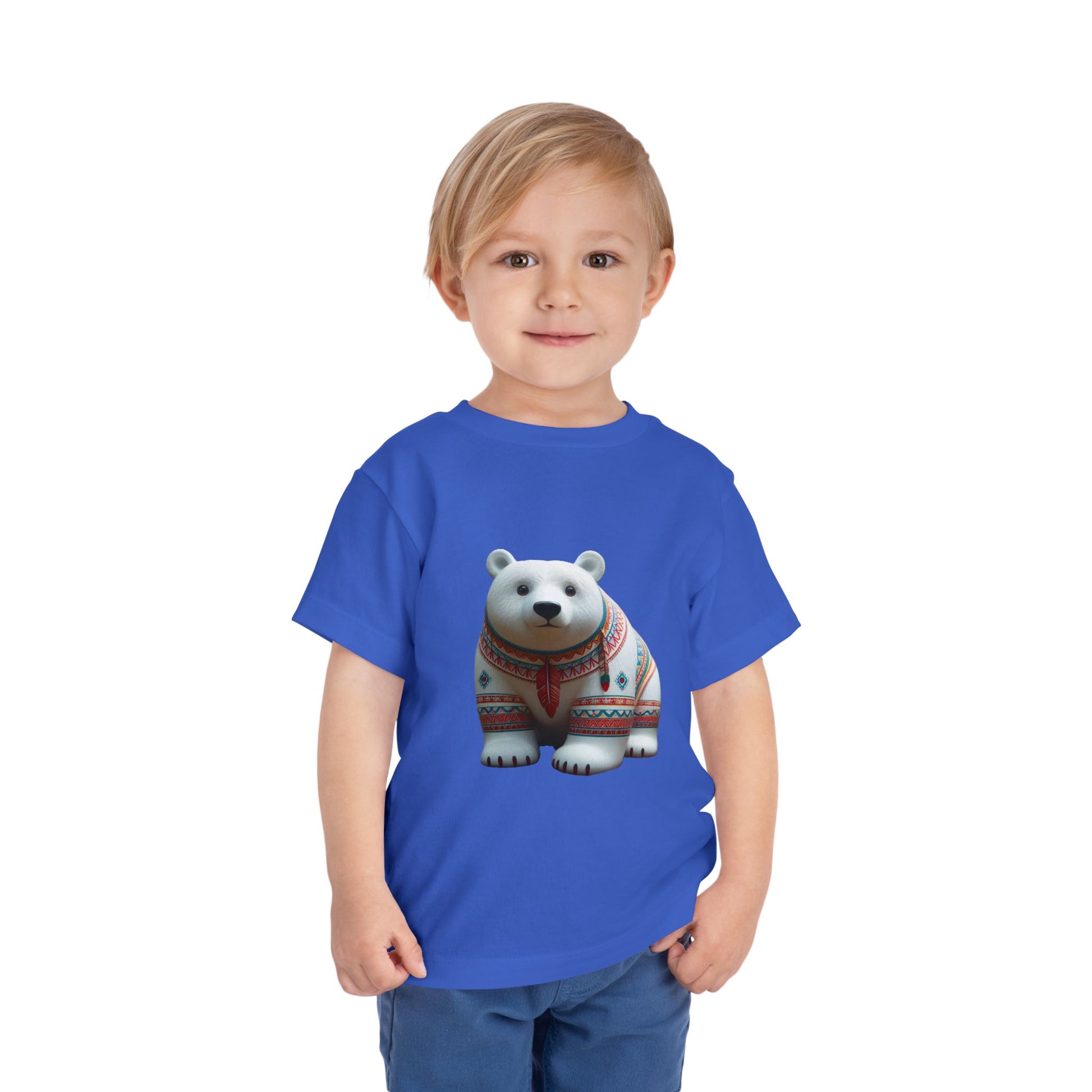 7-D. White Bear - Native American Inspired / Unisex Graphic Tee Shirt - Global Warming Warrior Wear, "S.P.C." A Social Purpose Corporation  