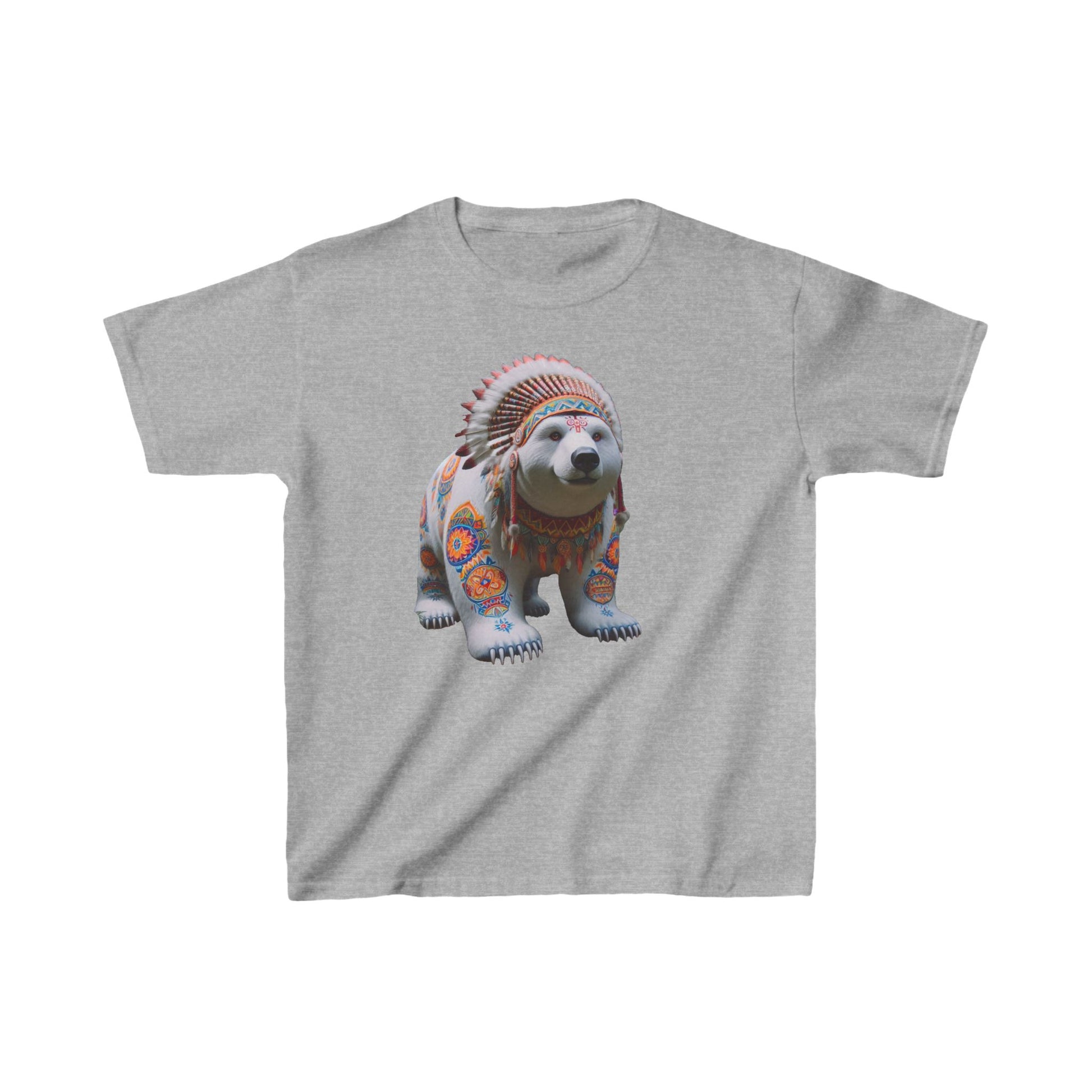 7-C. White Bear - Native American Inspired / Unisex Graphic Tee Shirt - Global Warming Warrior Wear, "S.P.C." A Social Purpose Corporation  