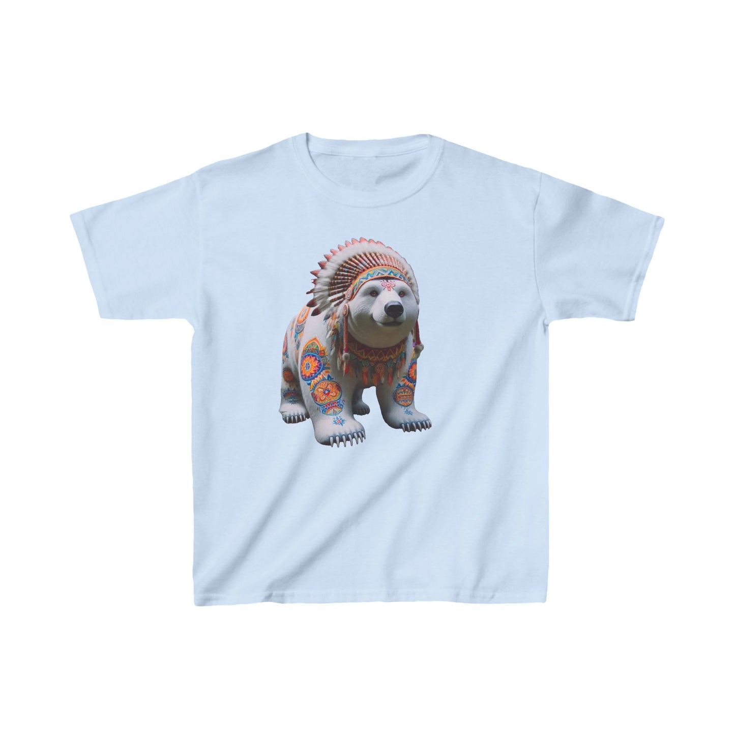 7-C. White Bear - Native American Inspired / Unisex Graphic Tee Shirt - Global Warming Warrior Wear, "S.P.C." A Social Purpose Corporation  