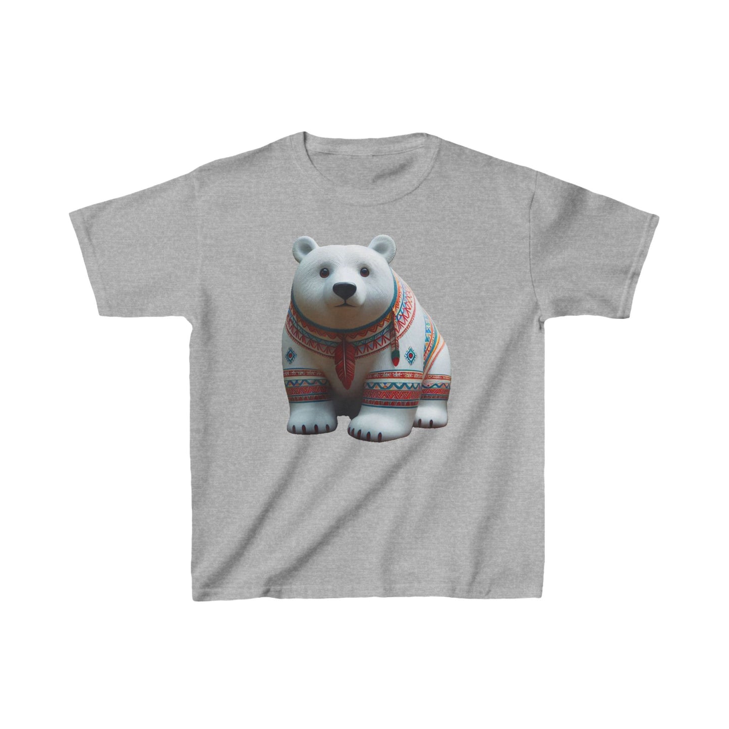 7-D. White Bear - Native American Inspired / Unisex Graphic Tee Shirt - Global Warming Warrior Wear, "S.P.C." A Social Purpose Corporation  