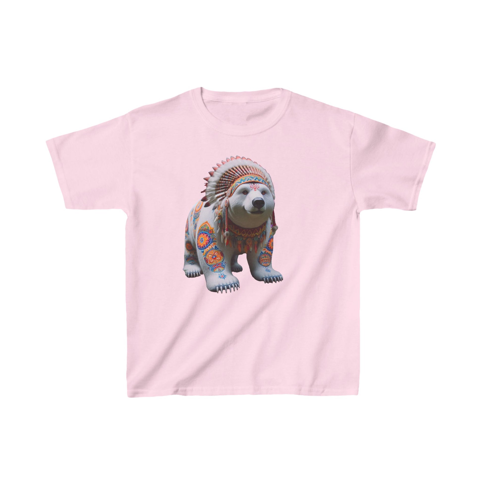 7-C. White Bear - Native American Inspired / Unisex Graphic Tee Shirt - Global Warming Warrior Wear, "S.P.C." A Social Purpose Corporation  