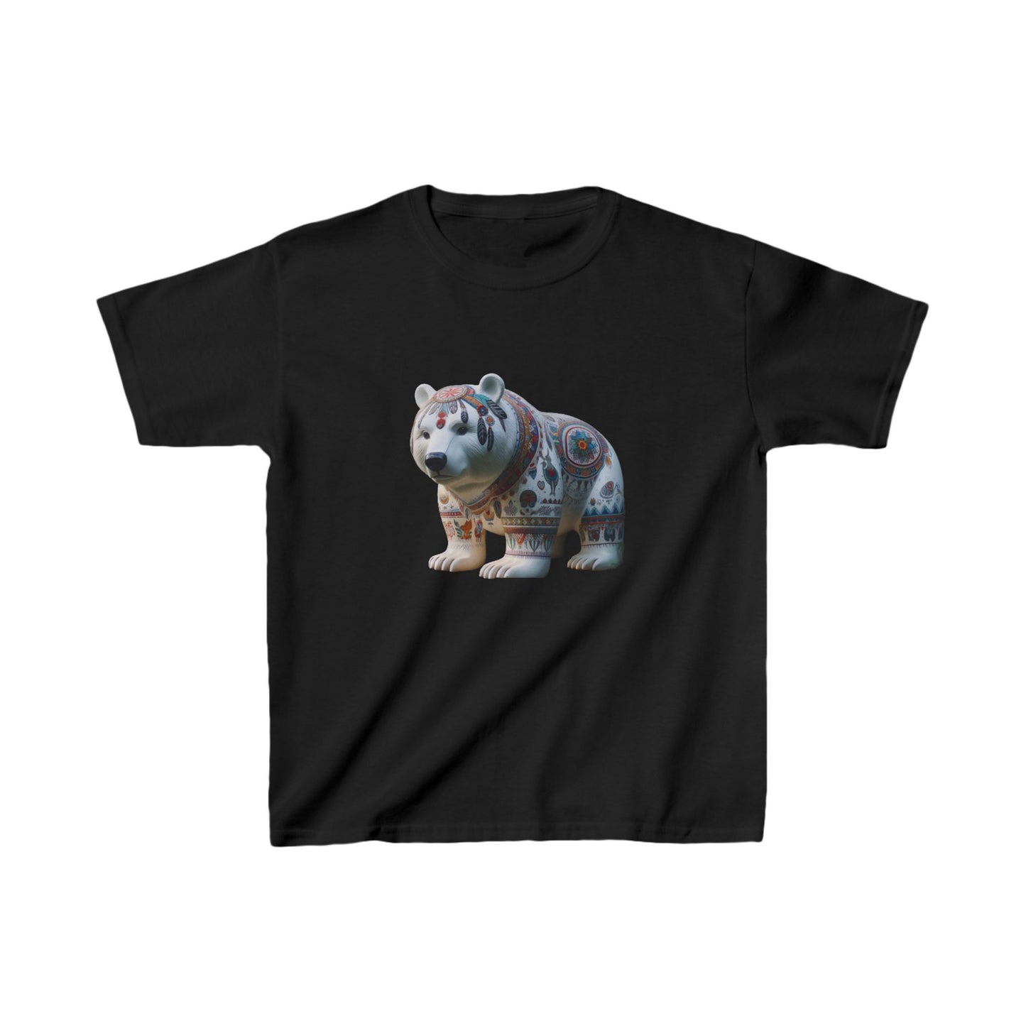 7-B. White Bear - Native American Inspired / Unisex Graphic Tee Shirt - Global Warming Warrior Wear, "S.P.C." A Social Purpose Corporation  