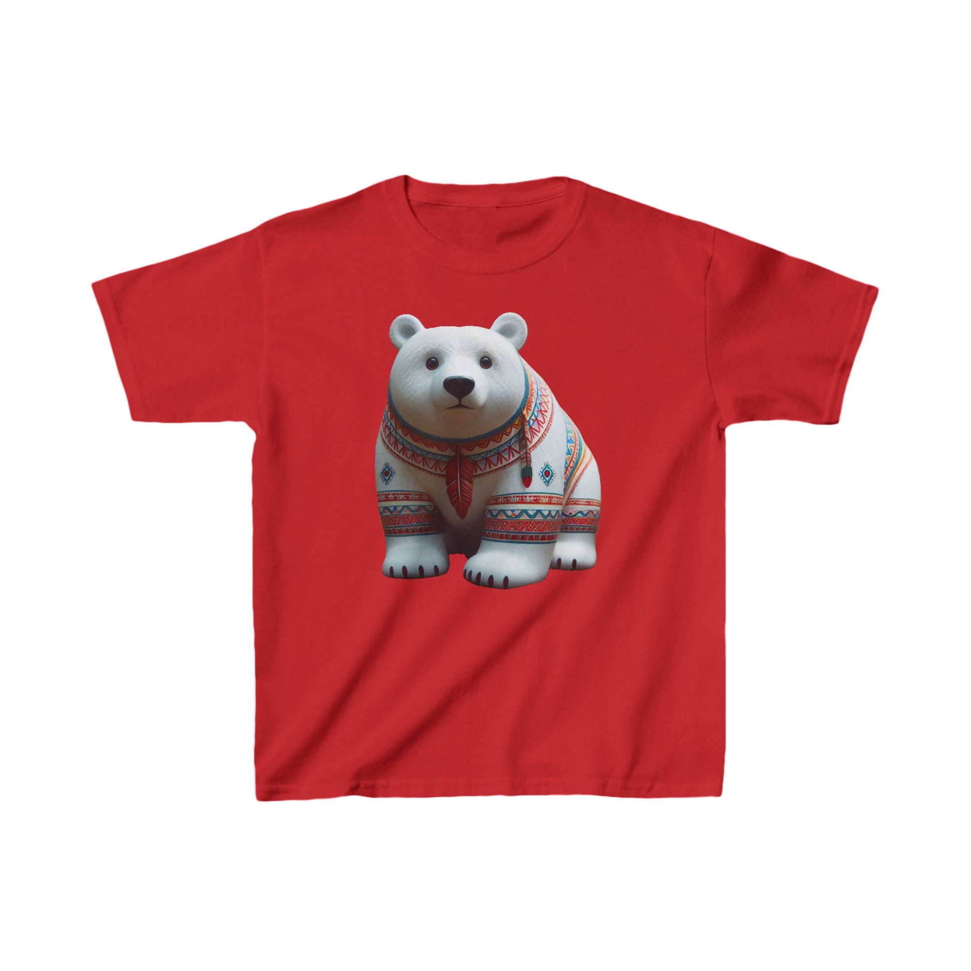 7-D. White Bear - Native American Inspired / Unisex Graphic Tee Shirt - Global Warming Warrior Wear, "S.P.C." A Social Purpose Corporation  