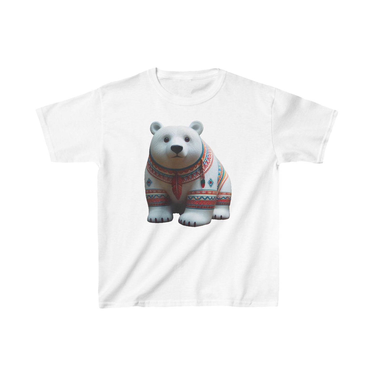 7-D. White Bear - Native American Inspired / Unisex Graphic Tee Shirt - Global Warming Warrior Wear, "S.P.C." A Social Purpose Corporation  