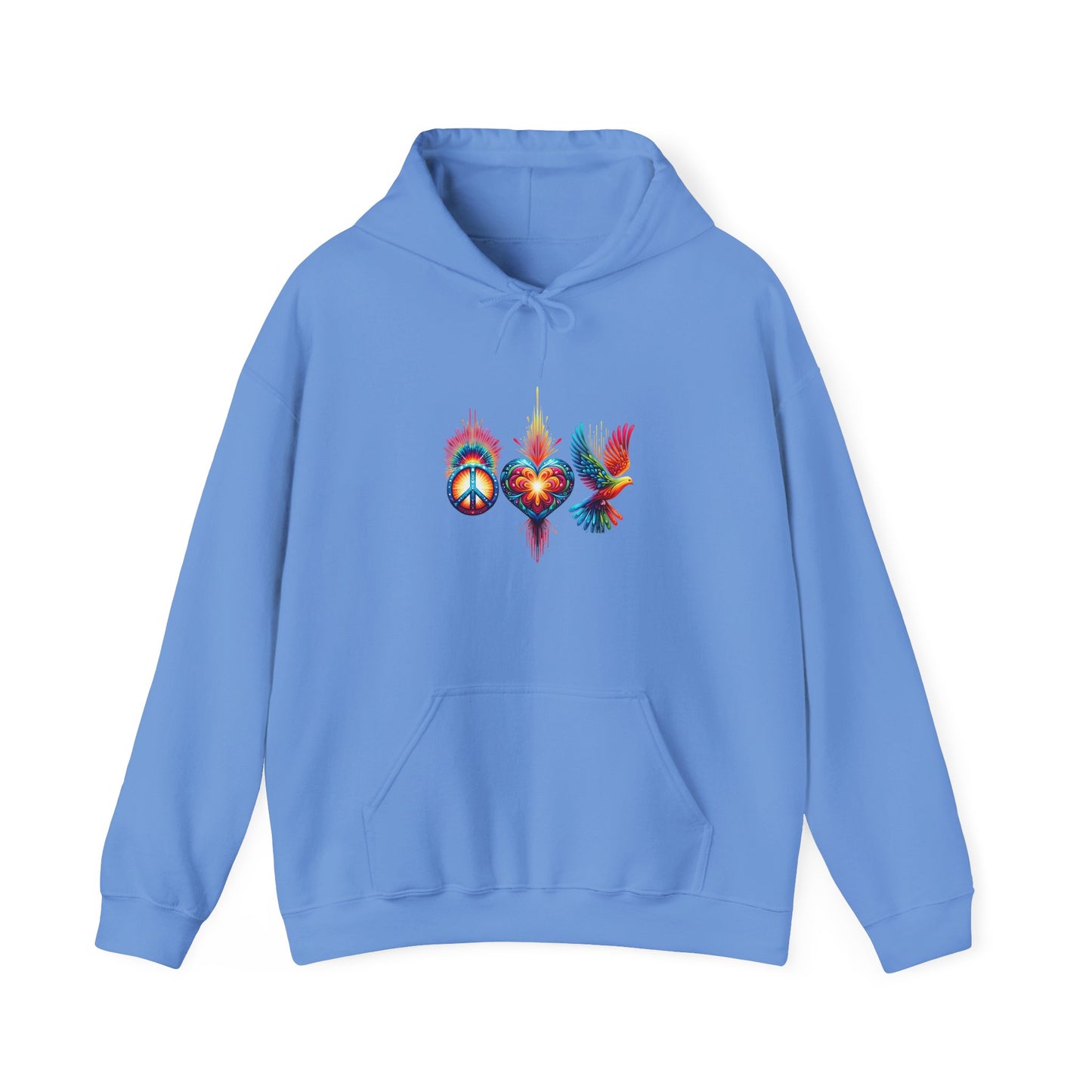 2-A. Peace-Love-Unity / Unisex Graphic Hoodie (Copy) - Amazon Apparel Company 