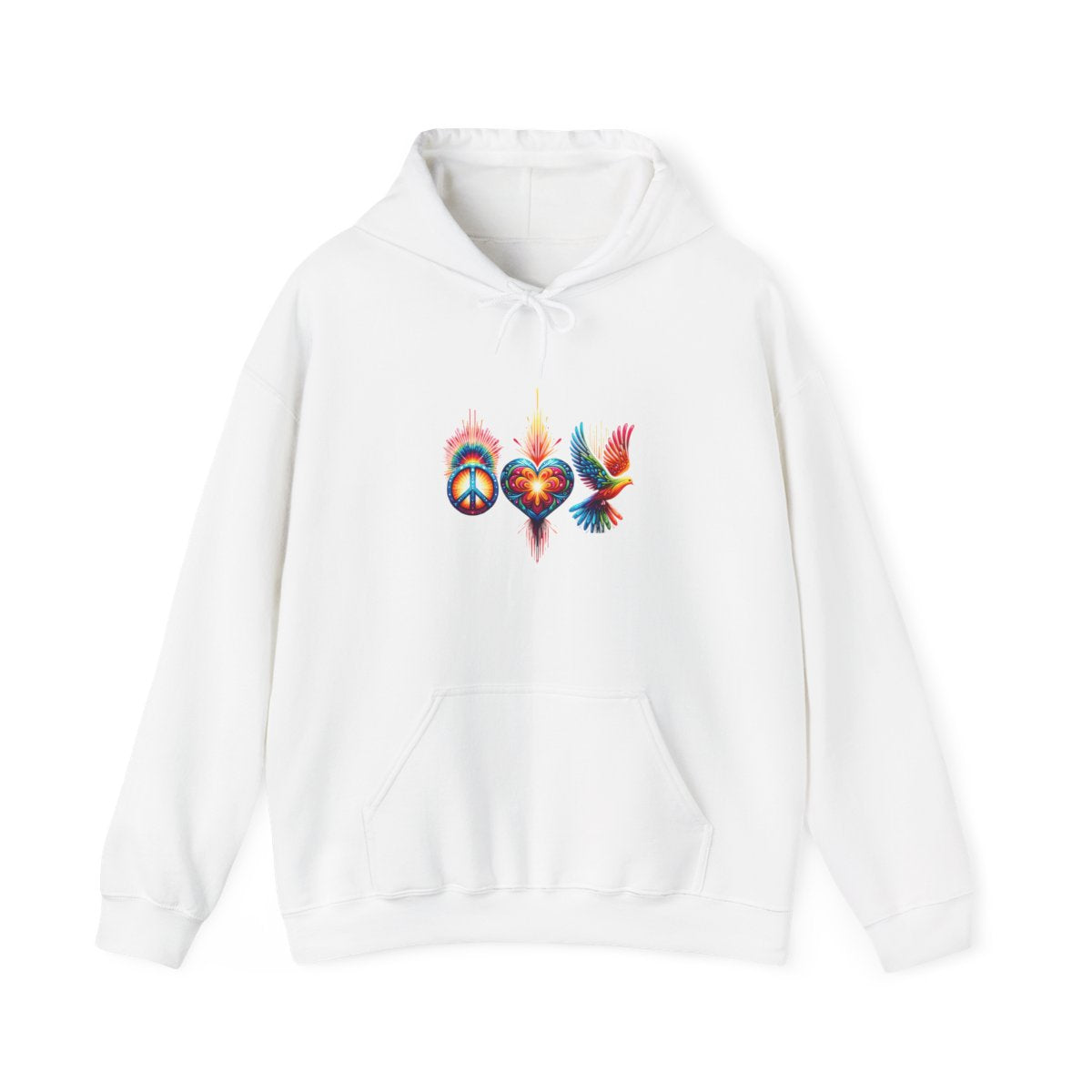 2-A. Peace-Love-Unity / Unisex Graphic Hoodie - Amazon Apparel Company 