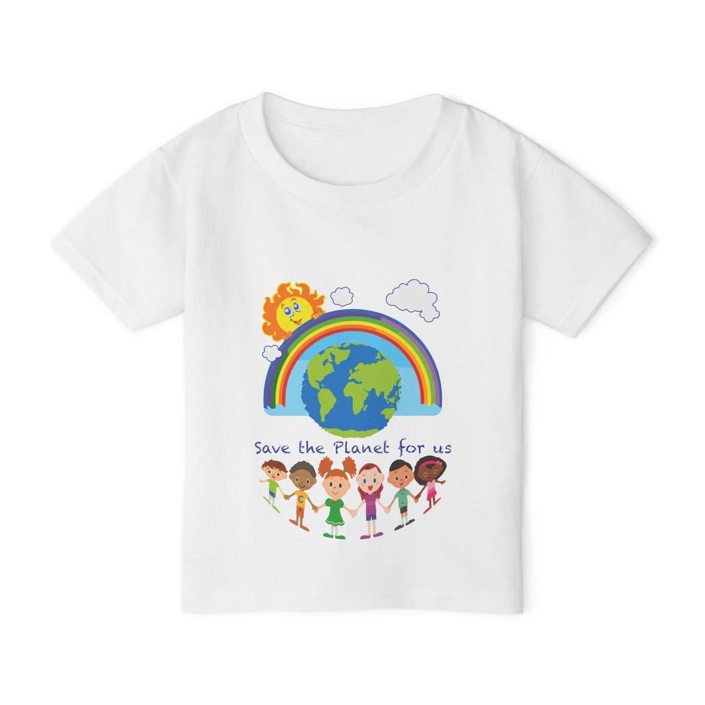 3-A. Save the Planet for Us / Unisex - Graphic Tee Shirt - Global Warming Warrior Wear, "S.P.C." A Social Purpose Corporation  