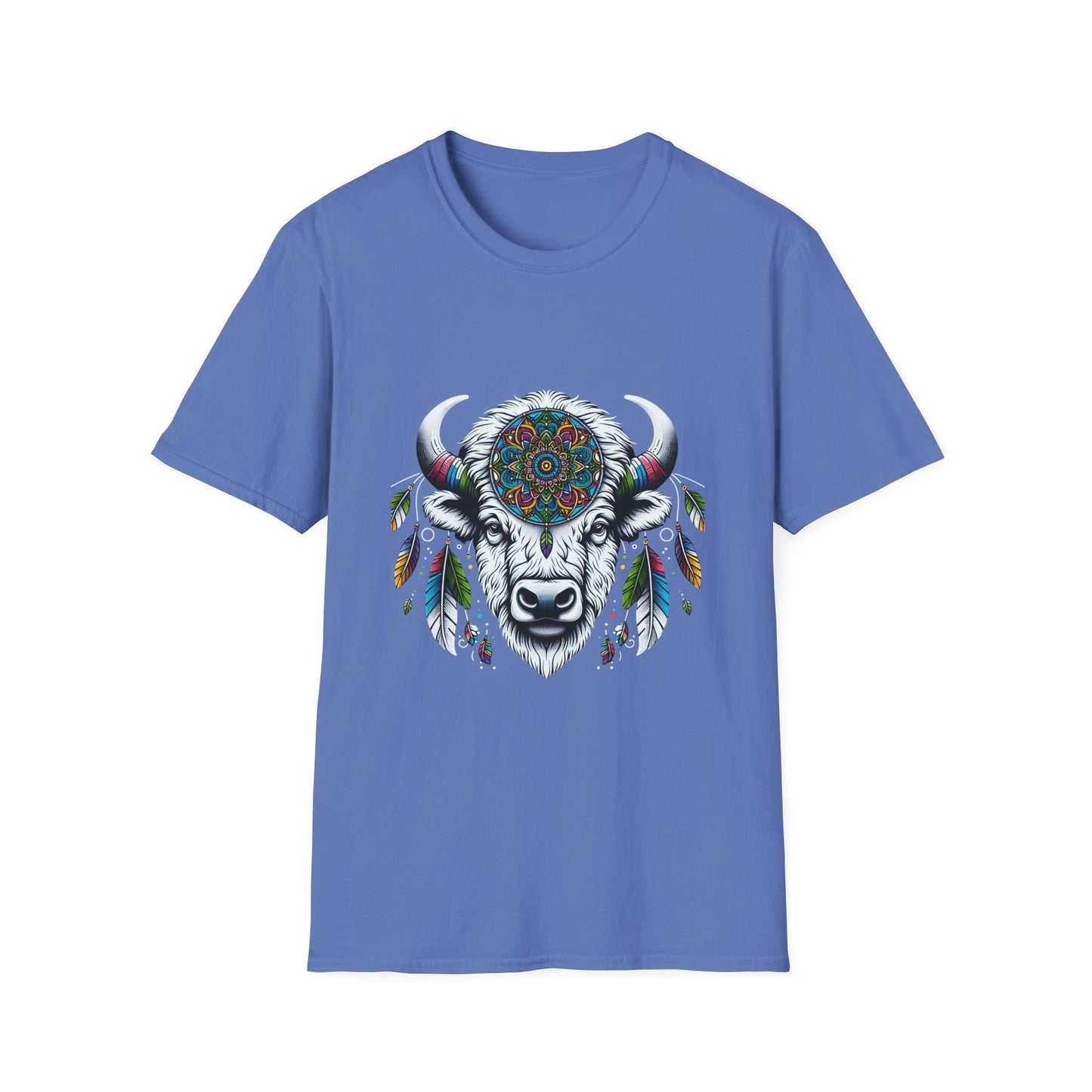 White Bison-2. Native American Inspired / Unisex Graphic Tee Shirt - Global Warming Warrior Wear, "S.P.C." A Social Purpose Corporation  