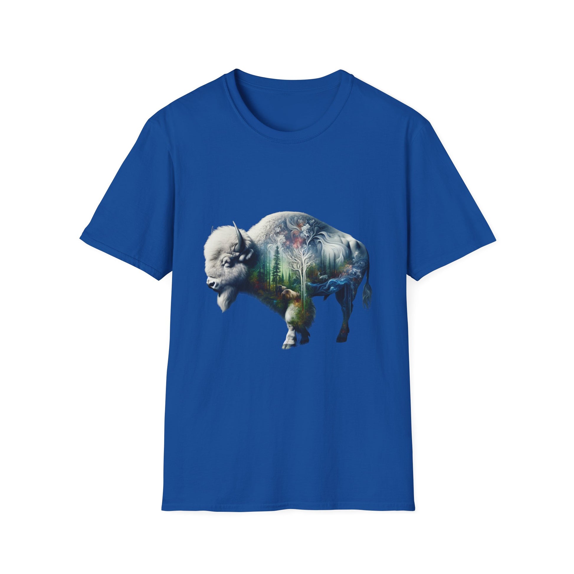 White Bison-6. Native American Inspired / Unisex Graphic Tee Shirt - Global Warming Warrior Wear, "S.P.C." A Social Purpose Corporation  